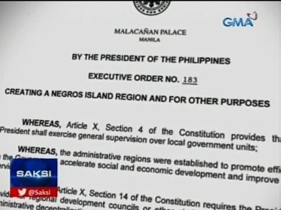 Saksi: Negros Occidental at Negros Oriental, mapapabilang  sa Negros Island Region