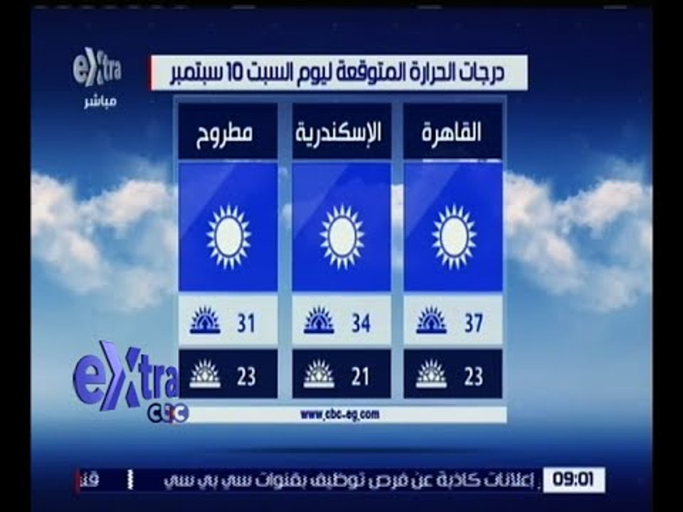 غرفة الأخبار | تعرف على حالة الطقس ودرجات الحرا...