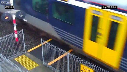 Woman Nearly Hit by Train