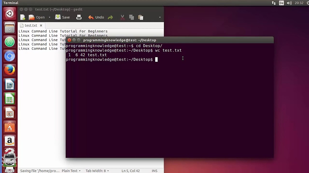Linux Command Line Tutorial For Beginners 30 - wc command