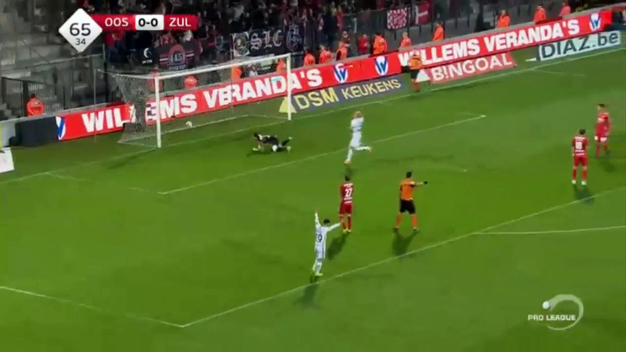 Henrik Dalsgaard Amazing Goal - Oostende vs SV Zulte Waregem  0-1  07.04.2017 (HD)