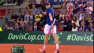 Kyle Edmund (GBR) Vs Lucas Pouille (FRA) - Davis Cup 2017 QF (Highlights HD)