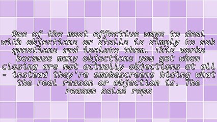 Closing Questions to Isolate the Objection