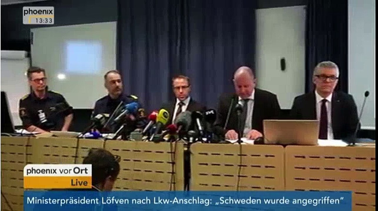 Pressekonferenz in Stockholm zum Attentat