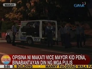 UB: Opisina ni Makati Vice Mayor Kid Peña, binabantayan din ng mga pulis