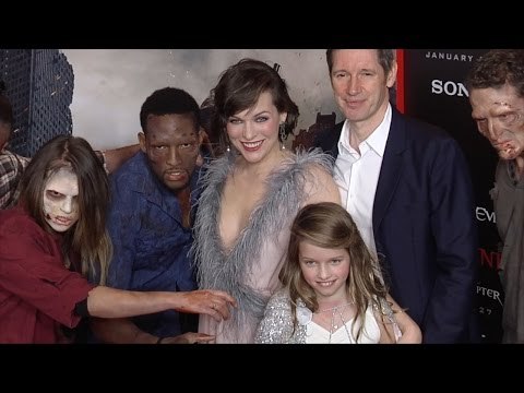 Milla Jovovich, Paul and Ever Anderson Resident Evil: The Final Chapter LA Premiere Red Carpet