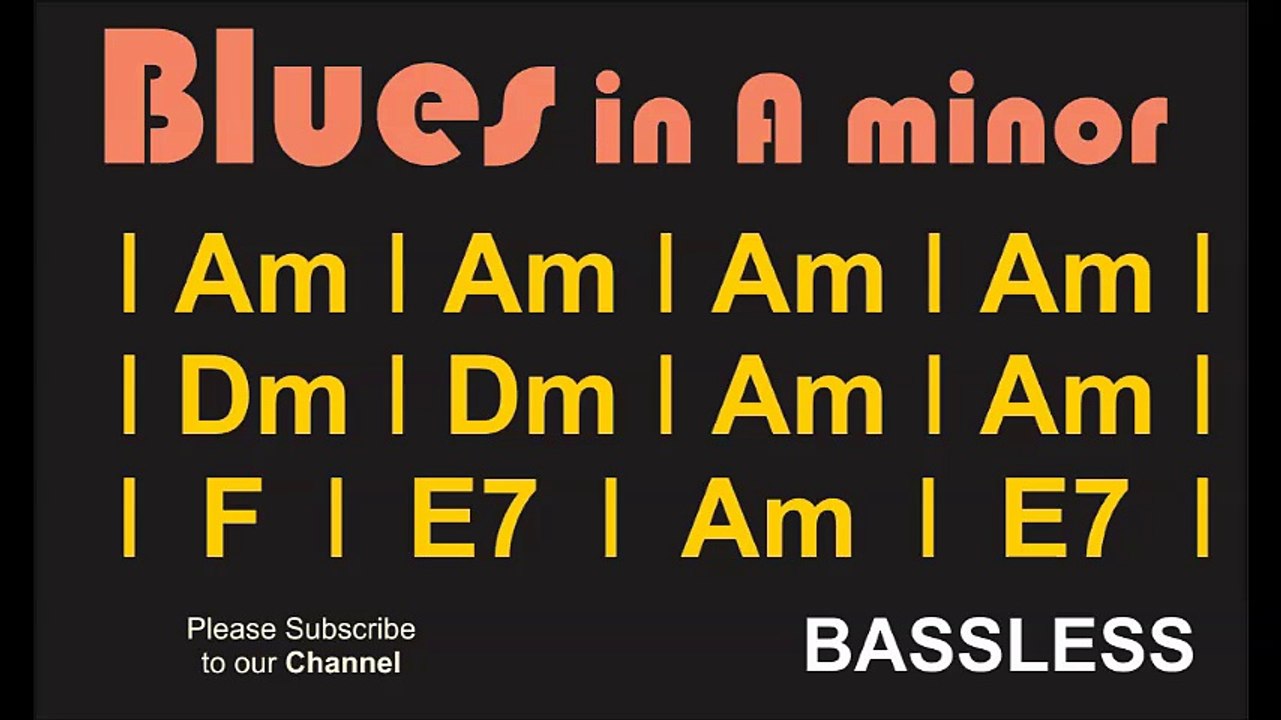 Blues in A minor BASSLESS * Backing Track / Play along