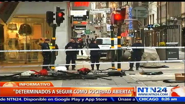 Policía sueca confirma que el detenido por el ataque en Estocolmo que dejó cuatro muertos y 15 heridos es un uzbeko de 39 años