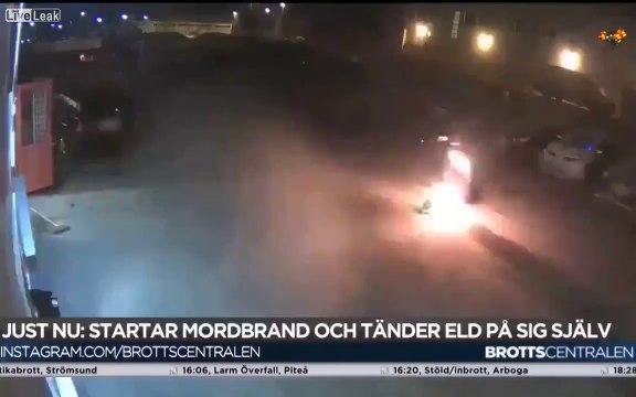 Ce débile met le feu à un garage et va le payer cher... Instant Karma