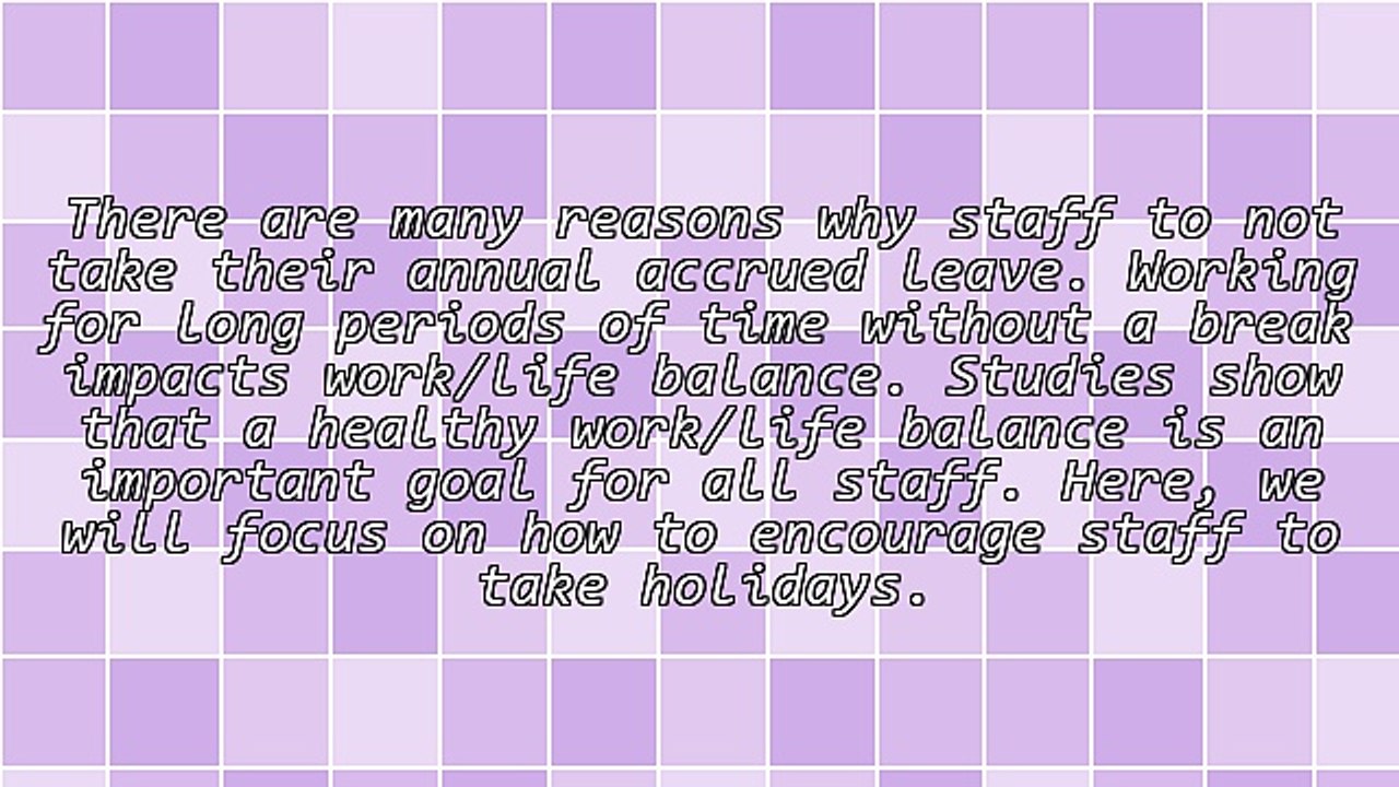 How to Encourage Staff to Take Holidays