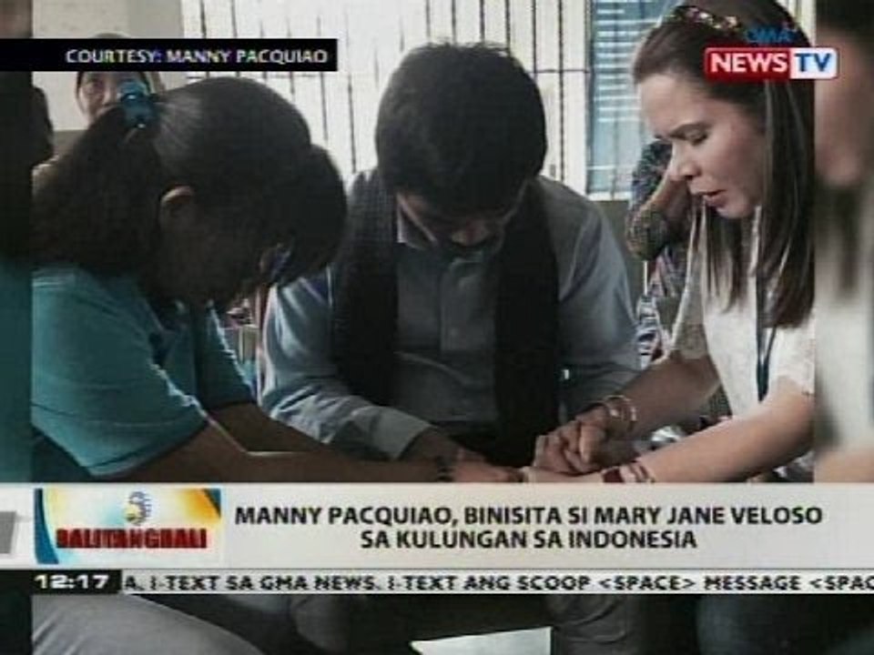 Manny Pacquiao, binisita si Mary Jane Veloso sa kulungan sa Indonesia