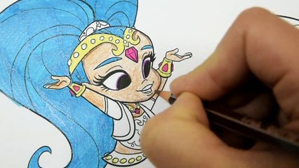 Shimmer and Shine Coloring Book Pages Sparkle colorare Nicádkelodeon Fun Art for kids-4X