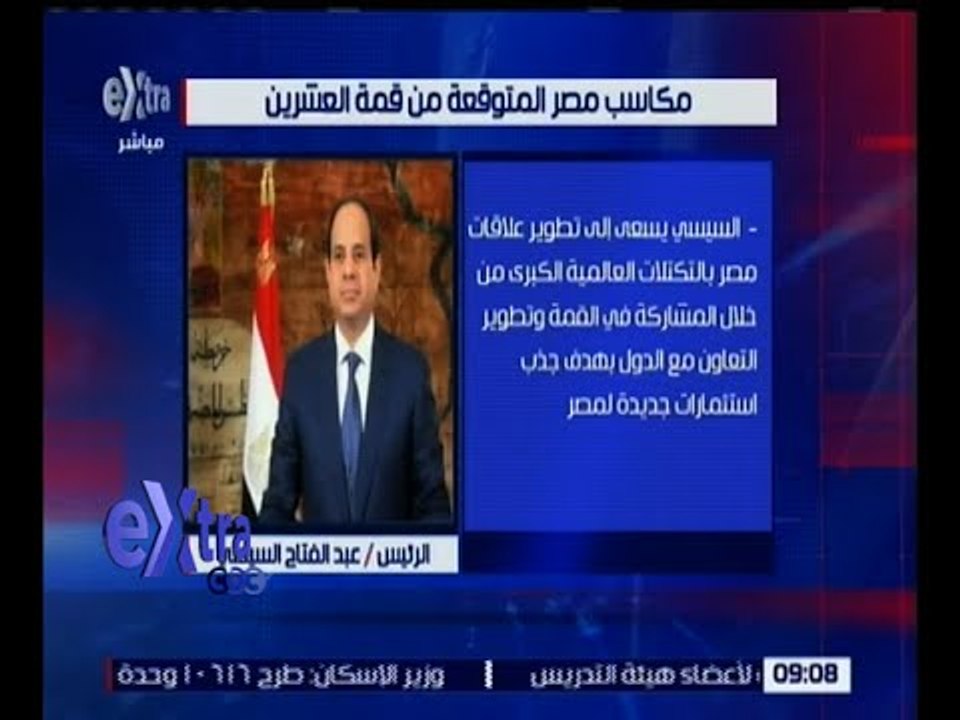 غرفة الاخبار | تعرف على اهم المكاسب المتوقعة من مشاركة مصر فى قمة العشرين