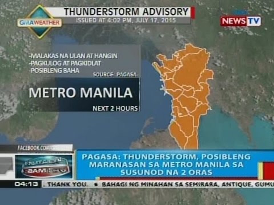 BP: Thunderstorm advisory