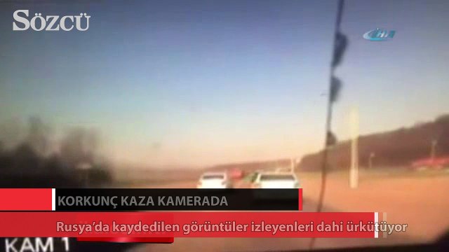 Rusya'da korkunç kaza kamerada