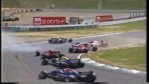 Formula Nippon Mine Rd2 1996 Okada spins Safety car (Japanese commentary)