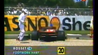 Formula 1 Canada 1996 Katayama Rosset crash French commentary TF1