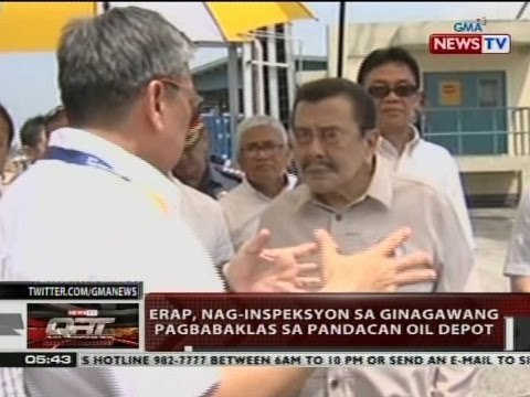 QRT: Erap, nag-inspeksyon sa ginagawang pagbabaklas sa Pandacan Oil Depot