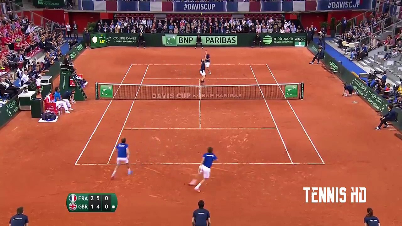UNBELIEVABLE ! Mahut's Shot From the Stands (HD)