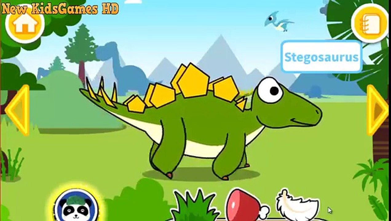 Baby Panda Explore Jurassic World - Learn About Dinosaurs - What Do Dinosaurs Eat  , Babybus Games
