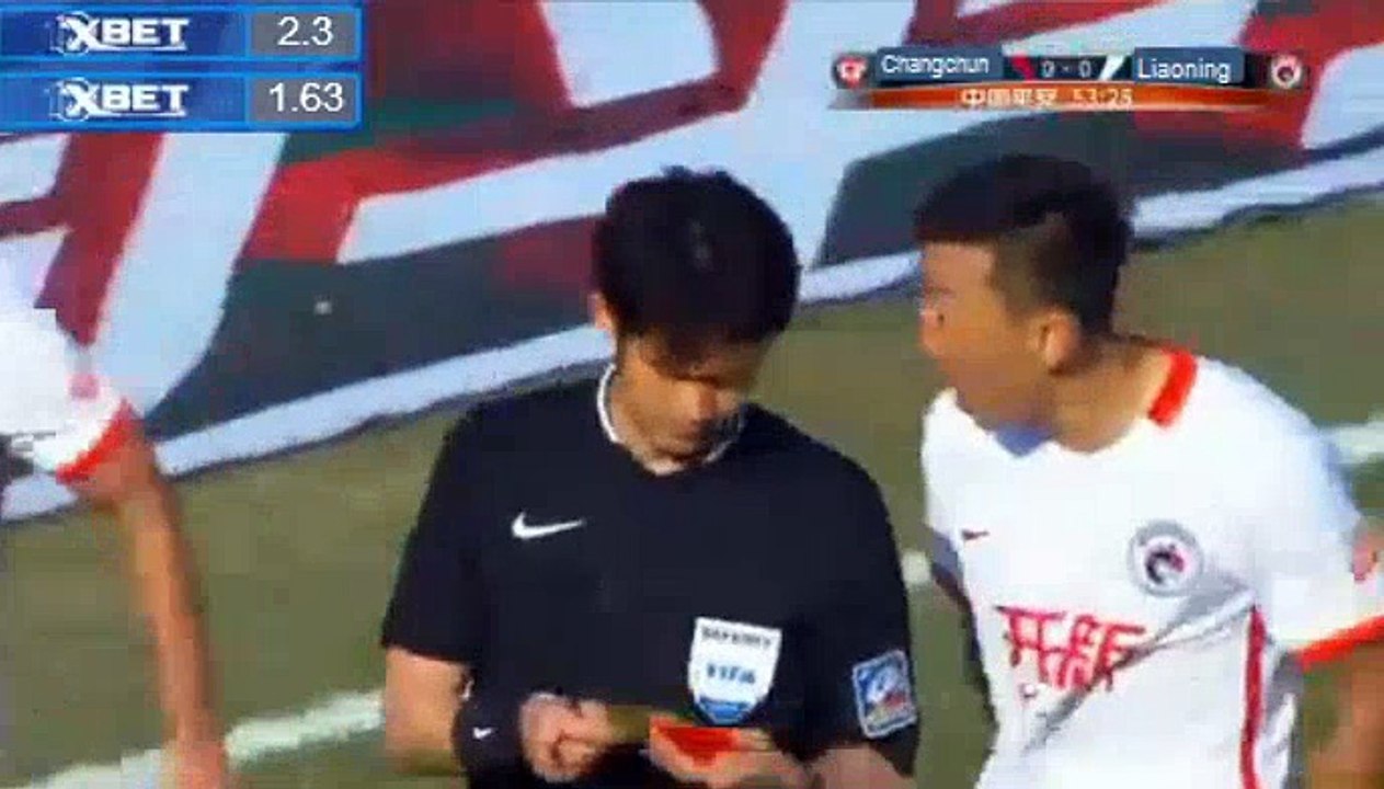Liu Shangkun red card - Changchun Yatai 1-1 Liaoning Shenyang Kaixin 09.04.2017