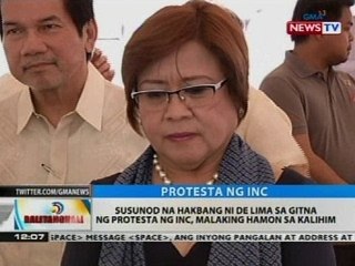 Susunod na hakbang ni de Lima sa gitna ng protesta ng INC, malaking hamon sa kalihim