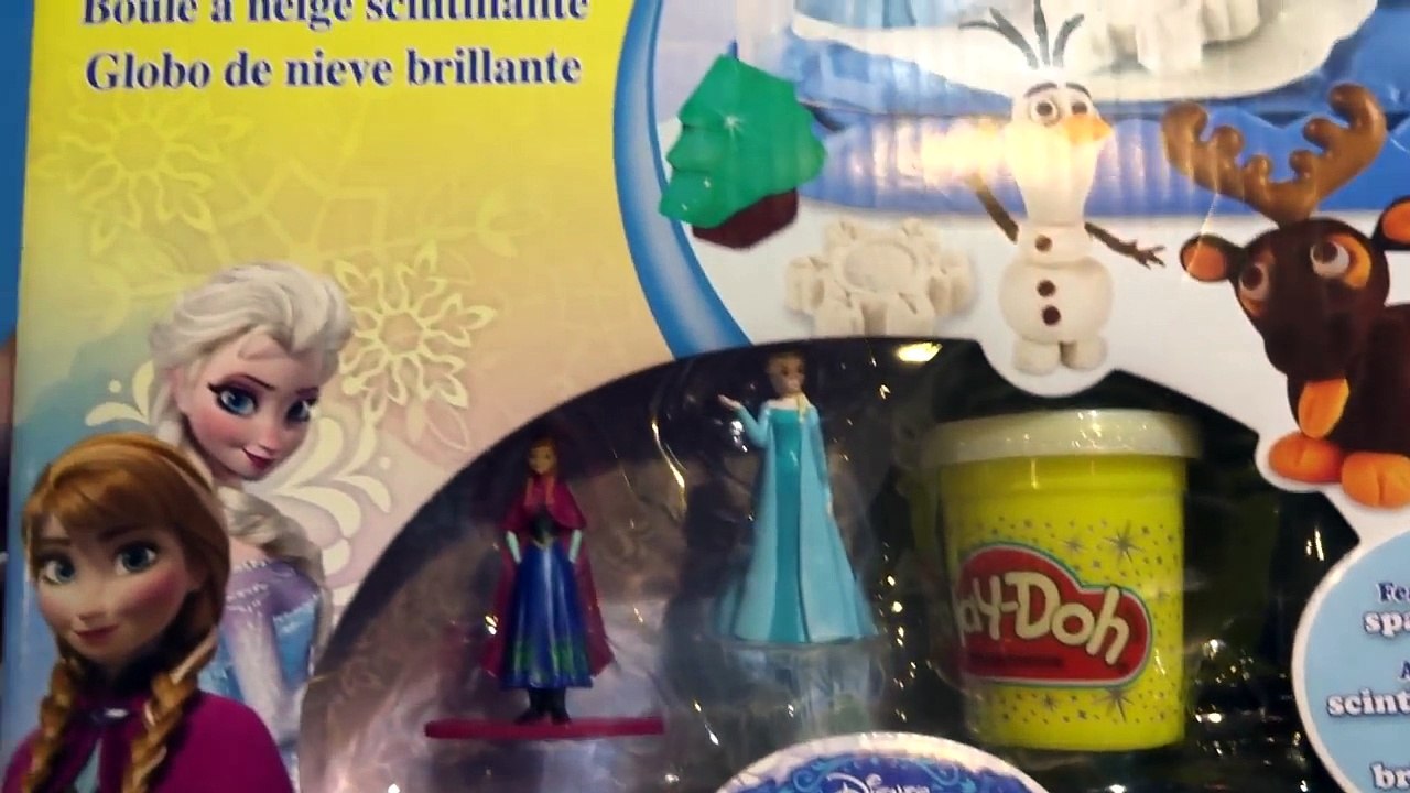 Disney Frozen Play Doh Sparkle Snow Dome Set with Elsa and Anna