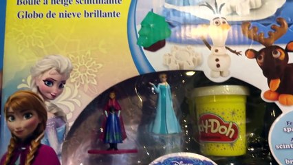 Disney Frozen Play Doh Sparkle Snow Dome Set with Elsa and Anna