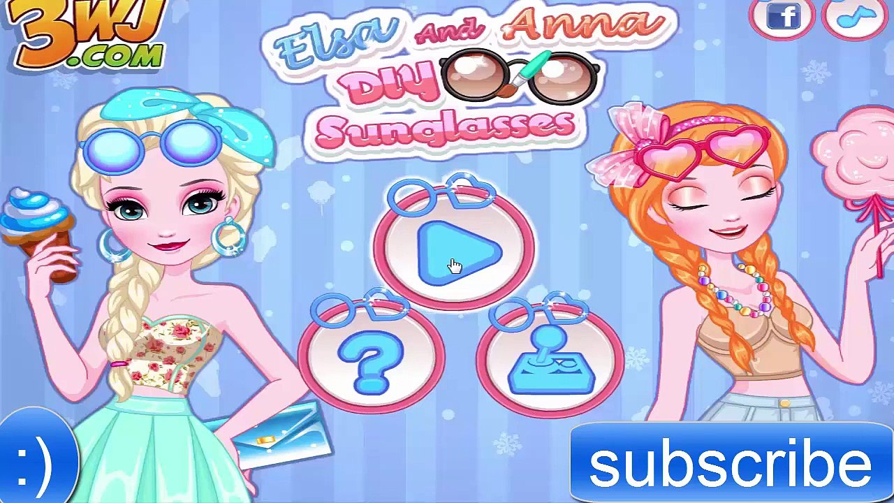 Kids Awesome Girls Elsa and Anna DIY Sunglasses  Disney Frozen Princess Games Videos Fun World