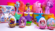 Kinder Surprise Eggs Mlp Peppa Pig Violetta 3 Play Doh barbie Spiderman egg