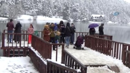 Gölcük Manzarası Beyaza Büründü