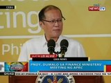 PNoy, dumalo sa finance ministers' meeting sa Apec summit sa Cebu