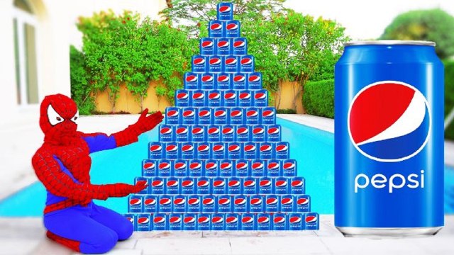 AMAZING PEPSI CHALLENGE! Movie Kids Toys w / Spiderman, Hulk & Joker Coke Coca Cola FUN in Real Life