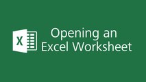 Microsoft Excel 2016 Tutorial - Opening an Excel Worksheet in Excel