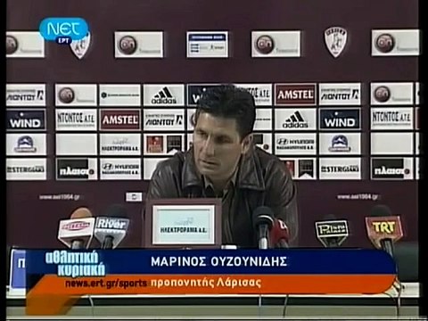 14η ΑΕΛ-Ολυμπιακός 1-1 2008-09 Συνέντευξη τύπου (Αθλητική Κυριακή)
