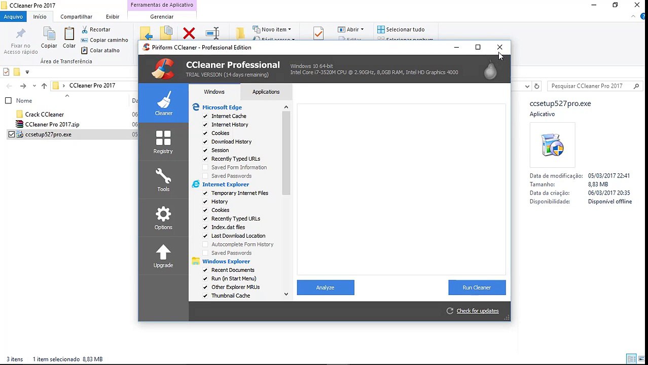 Instalação e Ativação do CCleaner Pro 2017 (Install and activate)