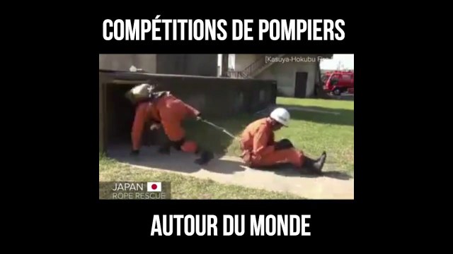 Dingue : compétitions de pompiers dans le monde! Surhommes
