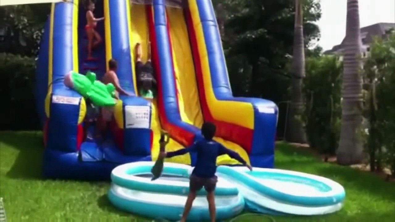 funny slide accidents