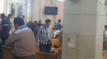 خاص لموقع الحق والضلال من داخل كنيسة مارجرجس بطنطا من قبل صلاة الجنازة
