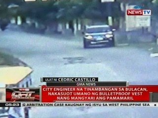 City engineer na tinambangan sa Bulacan, nakasuot umano ng bulletproof vest