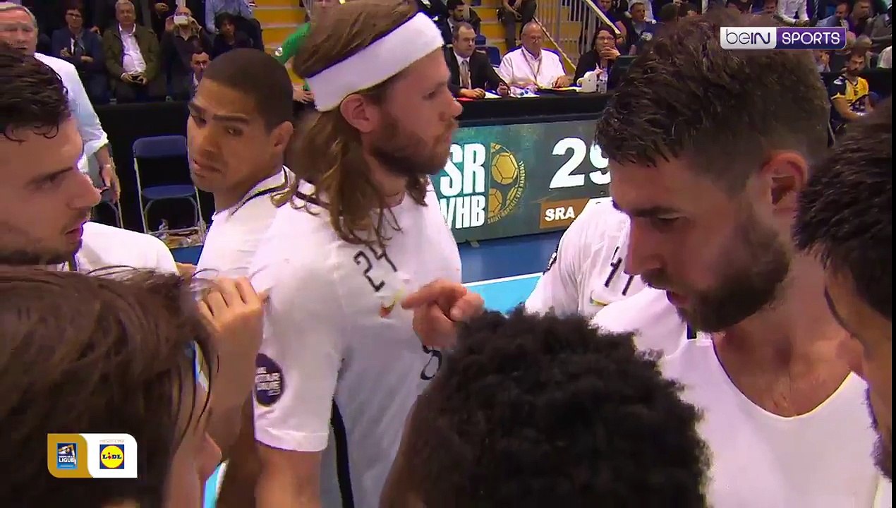 Karabatic coaching gagnant - Hansen à 15m - Paris St Raph Coupe de la Ligue 7/04/2017