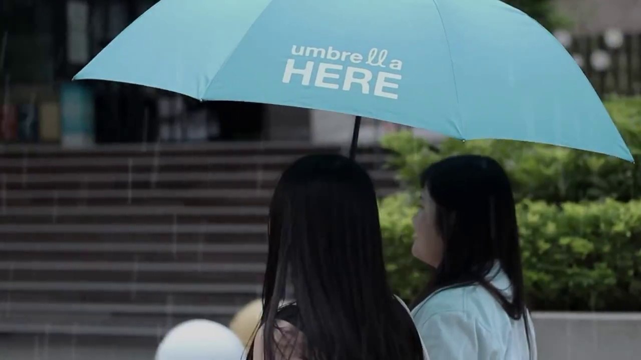 Umbrella Here: "Light up your umbrella for sharing"