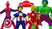 Play Doh Spiderman Iron man Hulk Captain America _456789
