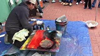 Amazing Spray Paint artist In San Antonio TX At The Historic Market Square - YouTube
