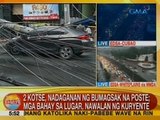 UB: 2 kotse, nadaganan ng bumagsak na poste sa San Juan City