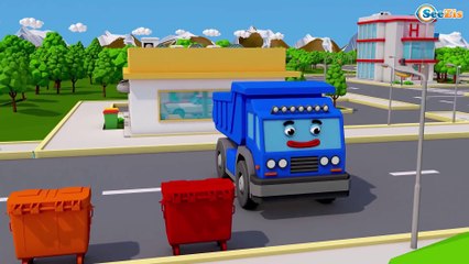 Color Fire Truck VS the Real Racing Car - New animation episodes with Little Cars & Trucks