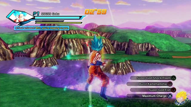 Dragon Ball Xenoverse (PS4) - SSGSS Goku [DLC] Vs Whis Gameplay【60FPS 1080P】
