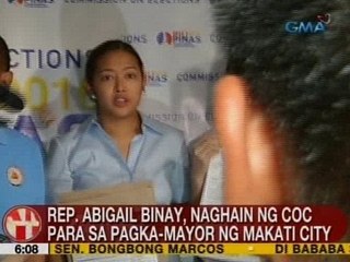 UB: Rep. Abigail Binay, naghain ng COC para sa pagka-mayor ng Makati City