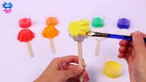 Best Learning Colors Video for Children - Glitter Painting Lollipop Finger