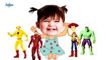 Bad Baby Crying and Learn Colors with Superheros  _ Finger Family Song